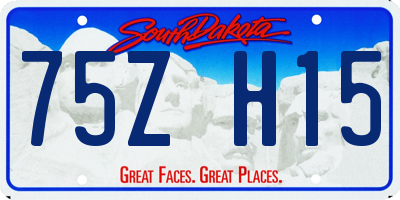 SD license plate 75ZH15