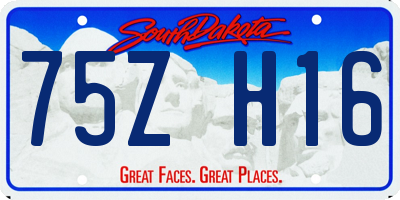 SD license plate 75ZH16