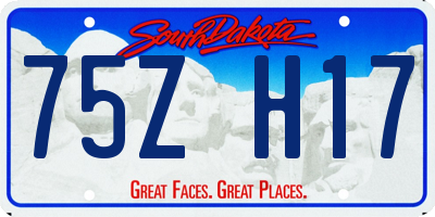 SD license plate 75ZH17