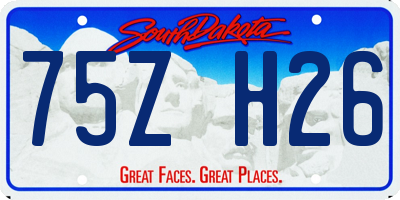 SD license plate 75ZH26