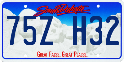 SD license plate 75ZH32