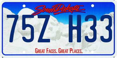 SD license plate 75ZH33