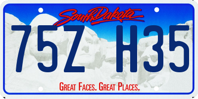 SD license plate 75ZH35