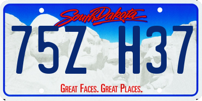 SD license plate 75ZH37