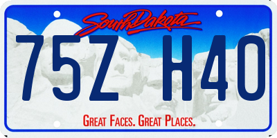 SD license plate 75ZH40
