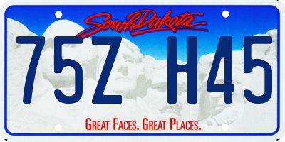 SD license plate 75ZH45