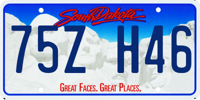 SD license plate 75ZH46