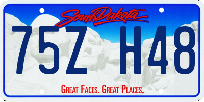 SD license plate 75ZH48