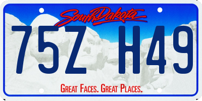 SD license plate 75ZH49