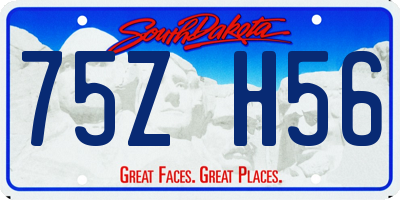 SD license plate 75ZH56