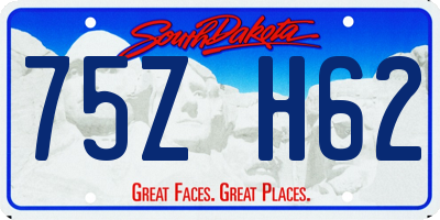 SD license plate 75ZH62