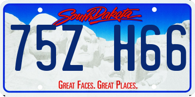 SD license plate 75ZH66