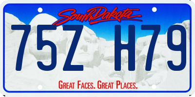 SD license plate 75ZH79