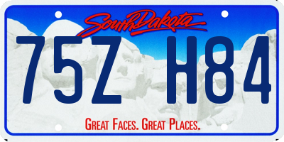 SD license plate 75ZH84