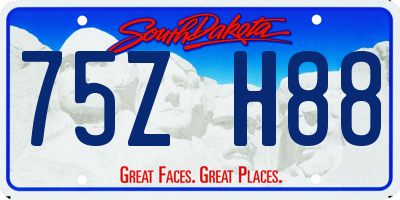 SD license plate 75ZH88