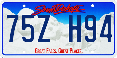 SD license plate 75ZH94