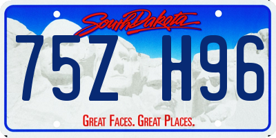 SD license plate 75ZH96