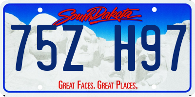 SD license plate 75ZH97
