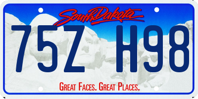 SD license plate 75ZH98