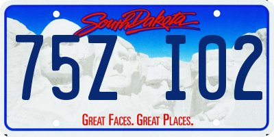 SD license plate 75ZI02