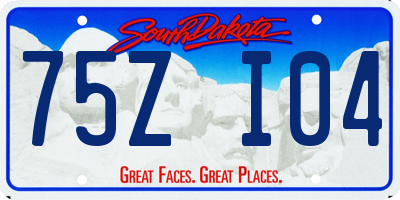 SD license plate 75ZI04