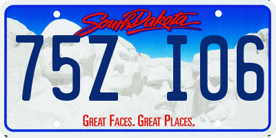 SD license plate 75ZI06
