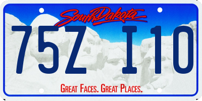 SD license plate 75ZI10