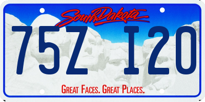 SD license plate 75ZI20
