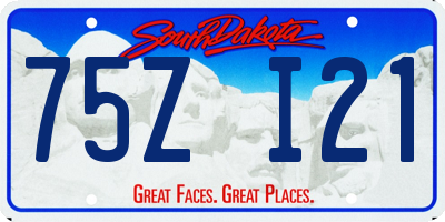SD license plate 75ZI21