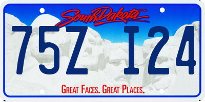 SD license plate 75ZI24