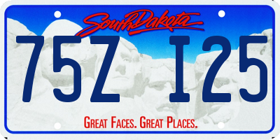 SD license plate 75ZI25