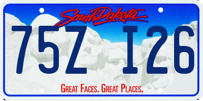 SD license plate 75ZI26