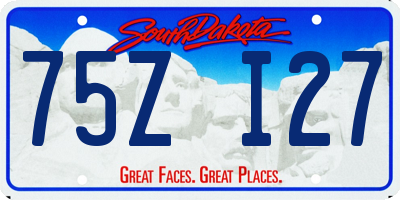 SD license plate 75ZI27