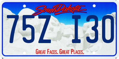 SD license plate 75ZI30