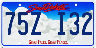 SD license plate 75ZI32