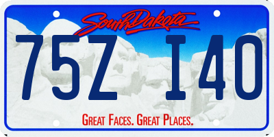 SD license plate 75ZI40