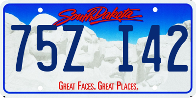 SD license plate 75ZI42