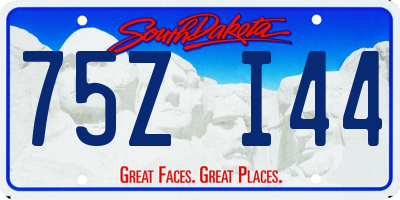 SD license plate 75ZI44