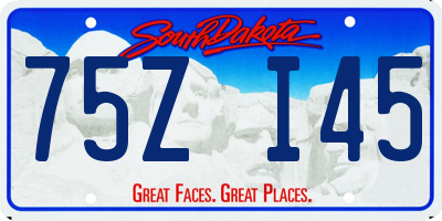 SD license plate 75ZI45
