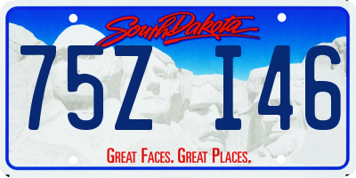 SD license plate 75ZI46
