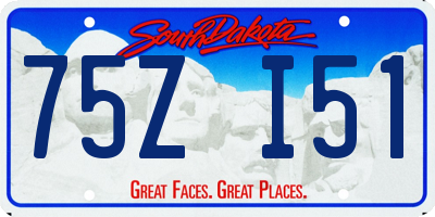 SD license plate 75ZI51