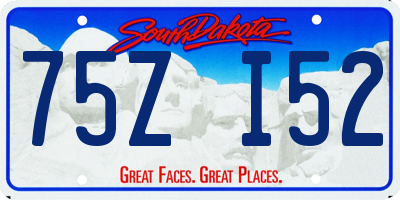 SD license plate 75ZI52