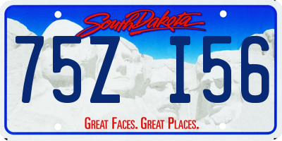 SD license plate 75ZI56