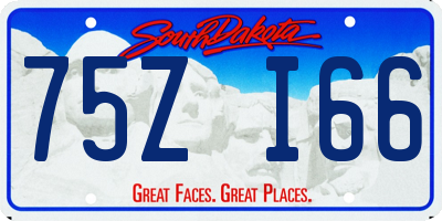 SD license plate 75ZI66