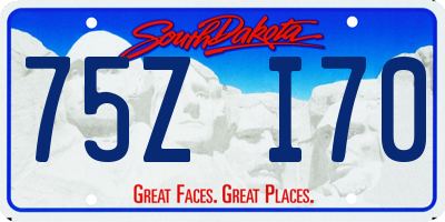 SD license plate 75ZI70