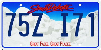SD license plate 75ZI71