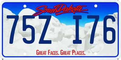 SD license plate 75ZI76