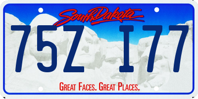 SD license plate 75ZI77