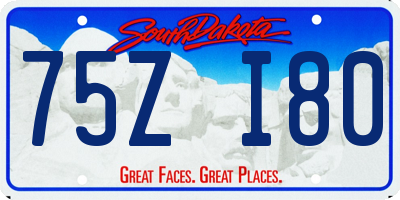 SD license plate 75ZI80