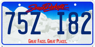 SD license plate 75ZI82